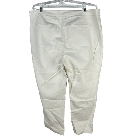 Fabulously Slimming Chicos Womens White Cotton Blend Crop Pants Size 25 Regular - Picture 2 of 5